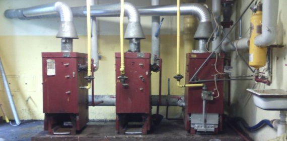 Kotły KZ-4G 3 x 37 kW w trakcie naprawy